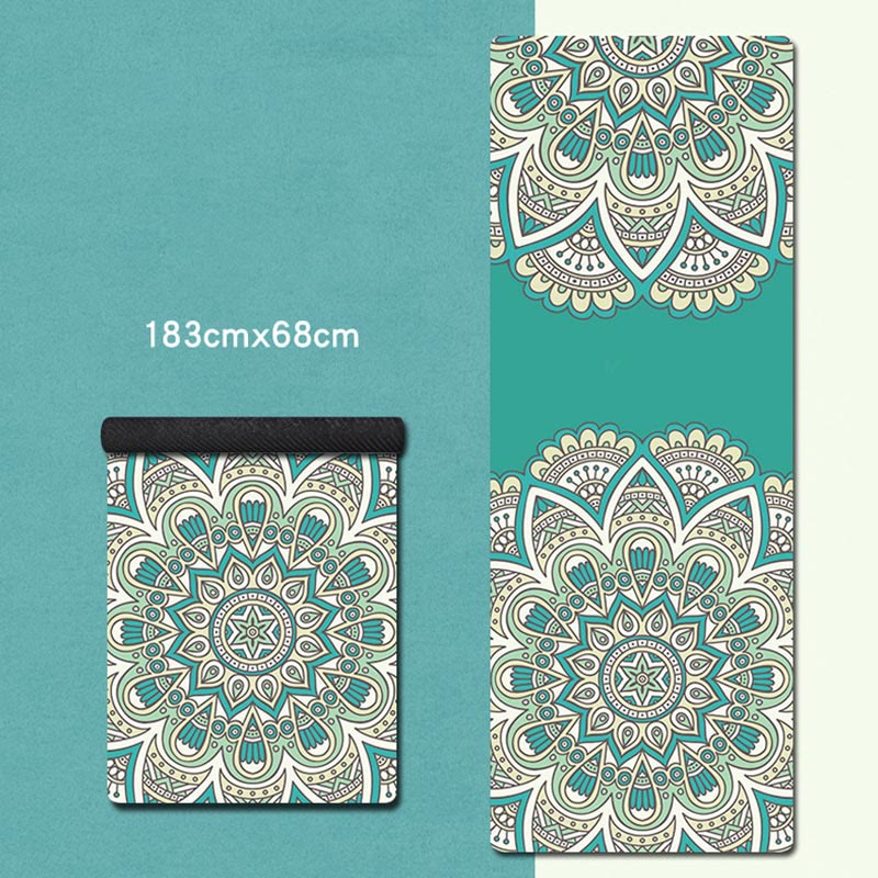 Tibetan Mandala Elephant Lotus Koi Fish Mindful Natural Rubber Yoga Mat Decoration - Image 10