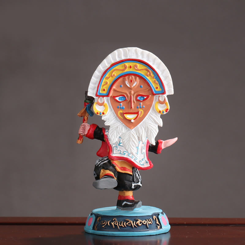 Tibetan Opera Face Mask Puppet Home Office Car Decoration Ornament - Image 16