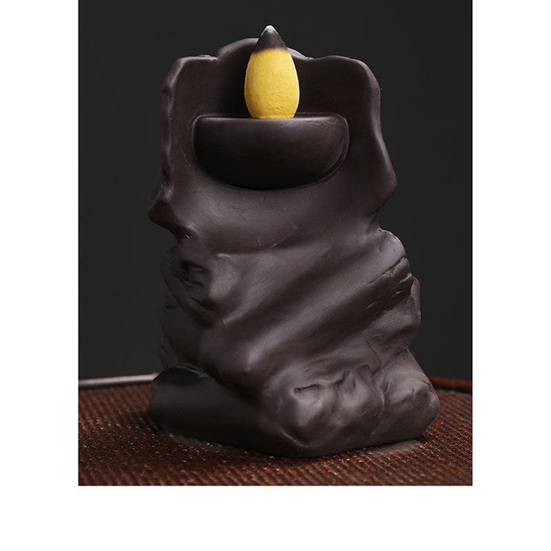 Halloween Skull Head Purple Clay Healing Incense Burner Decoration - Image 7