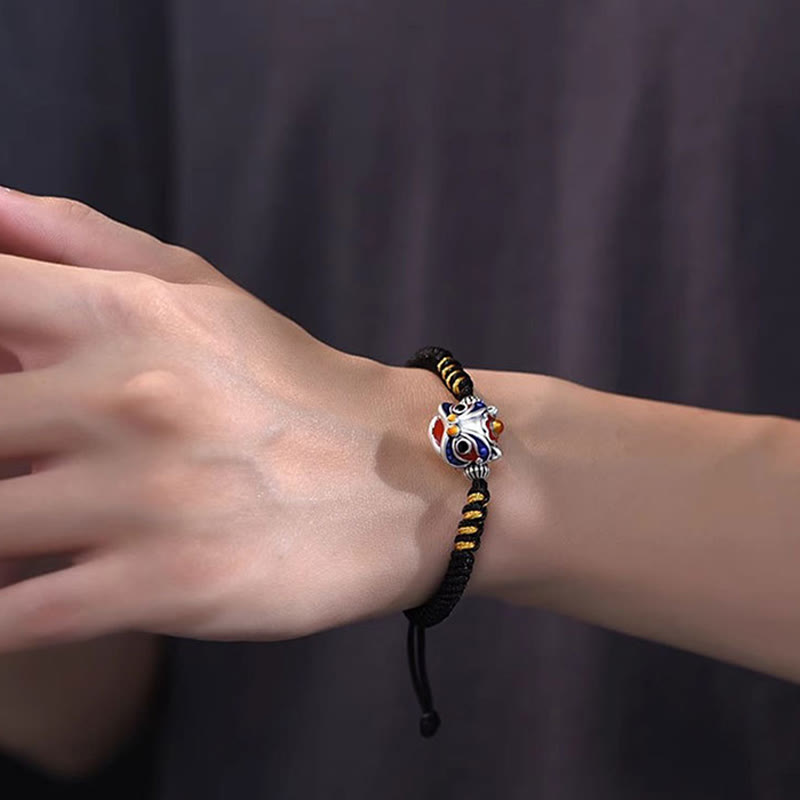 Handmade Dancing Lion Luck Braided String Bracelet - Image 6