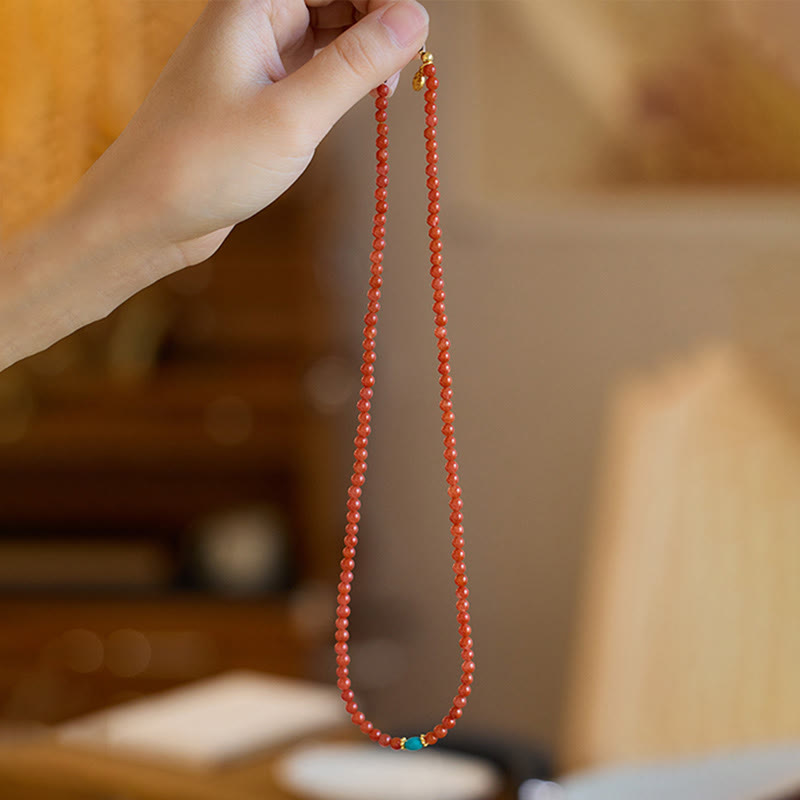 925 Sterling Silver Plated Gold Natural Red Agate Turquoise Confidence Bracelet Necklace Pendant Ring Set - Image 5