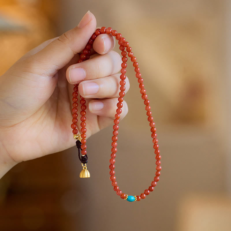 925 Sterling Silver Plated Gold Natural Red Agate Turquoise Confidence Bracelet Necklace Pendant Ring Set - Image 4