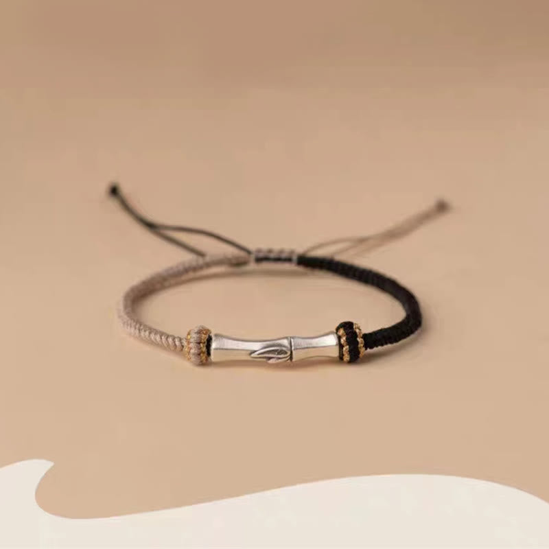 925 Sterling Silver Bamboo Protection Braided Bracelet - Image 12