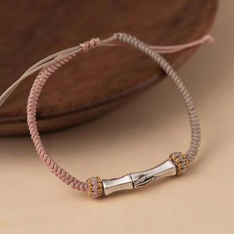 925 Sterling Silver Bamboo Protection Braided Bracelet - Image 8