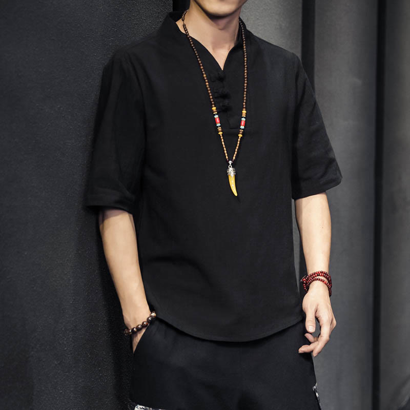 Casual Summer Half Sleeve Shirt Cotton Men Clothing - Image 9