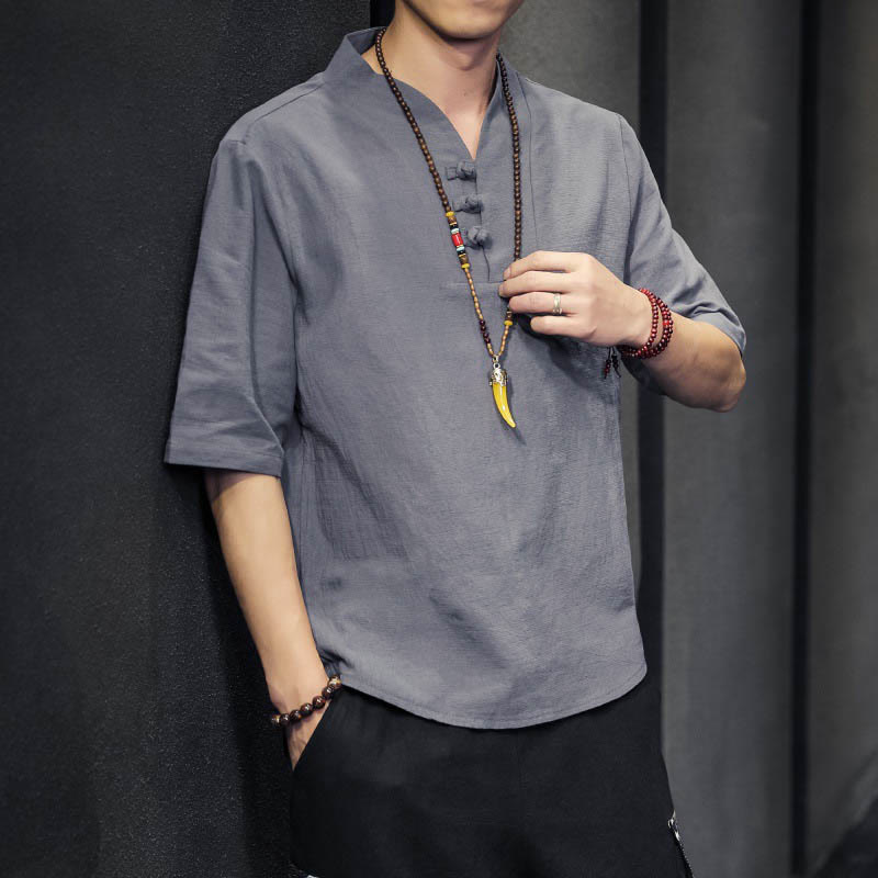 Casual Summer Half Sleeve Shirt Cotton Men Clothing - Image 17