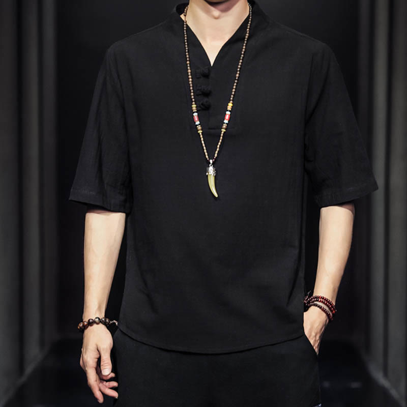 Casual Summer Half Sleeve Shirt Cotton Men Clothing - Image 10