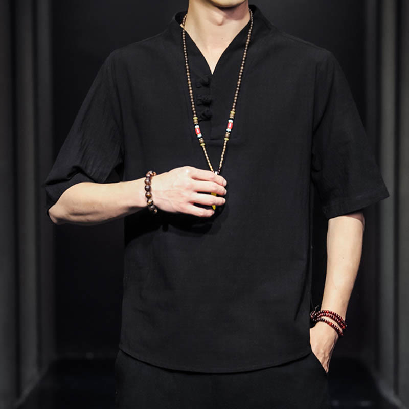 Casual Summer Half Sleeve Shirt Cotton Men Clothing - Image 13