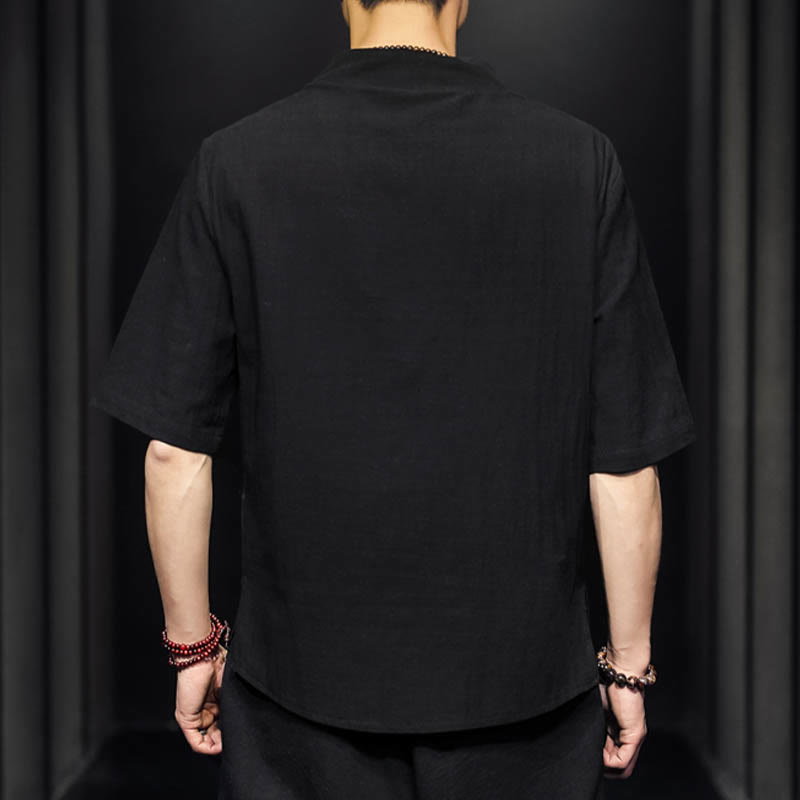 Casual Summer Half Sleeve Shirt Cotton Men Clothing - Image 11