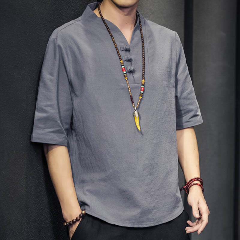 Casual Summer Half Sleeve Shirt Cotton Men Clothing - Image 20