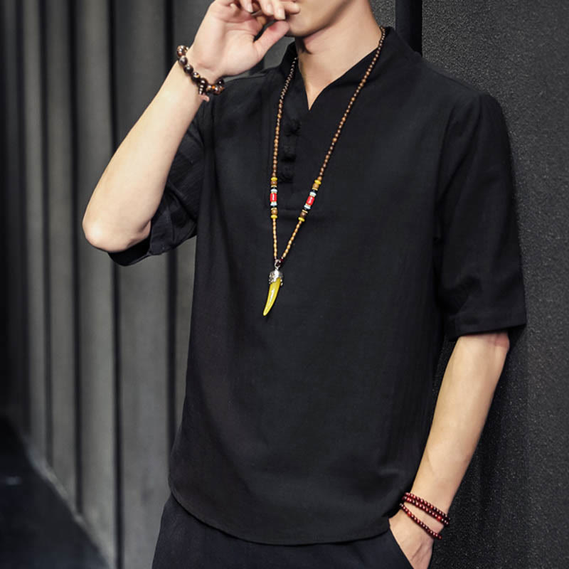 Casual Summer Half Sleeve Shirt Cotton Men Clothing - Image 15