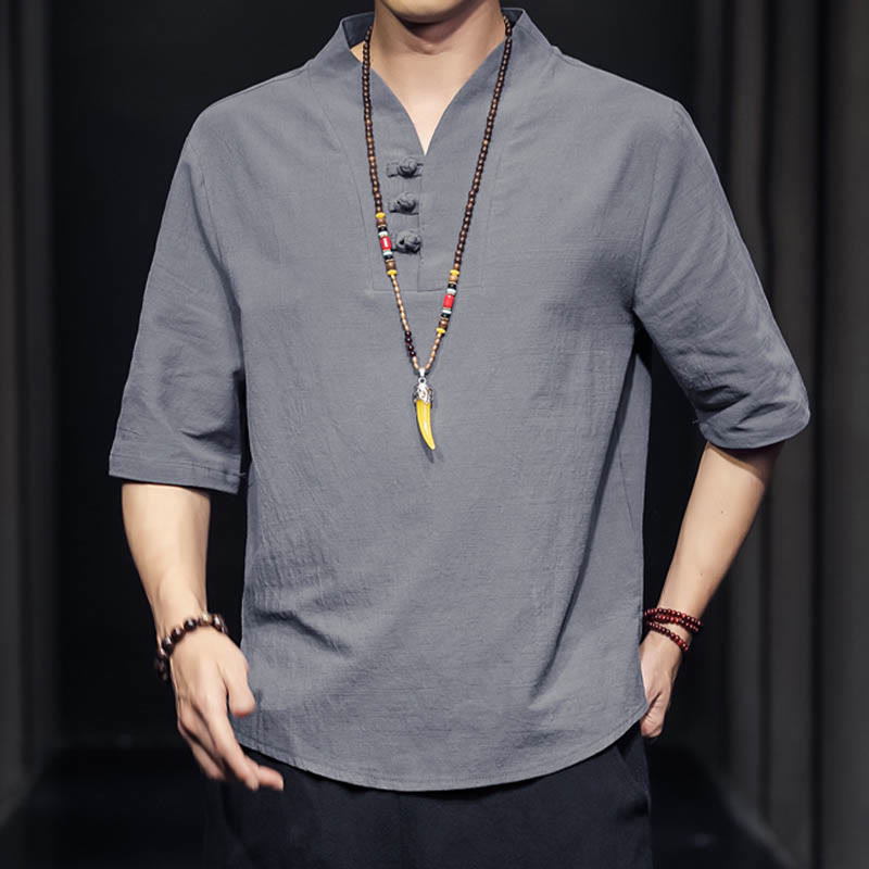 Casual Summer Half Sleeve Shirt Cotton Men Clothing - Image 21