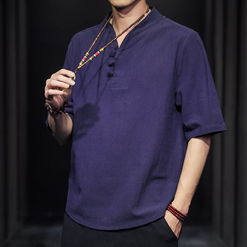 Casual Summer Half Sleeve Shirt Cotton Men Clothing - Image 28