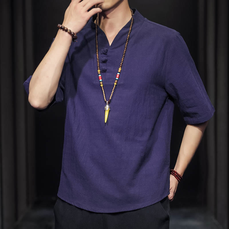 Casual Summer Half Sleeve Shirt Cotton Men Clothing - Image 31