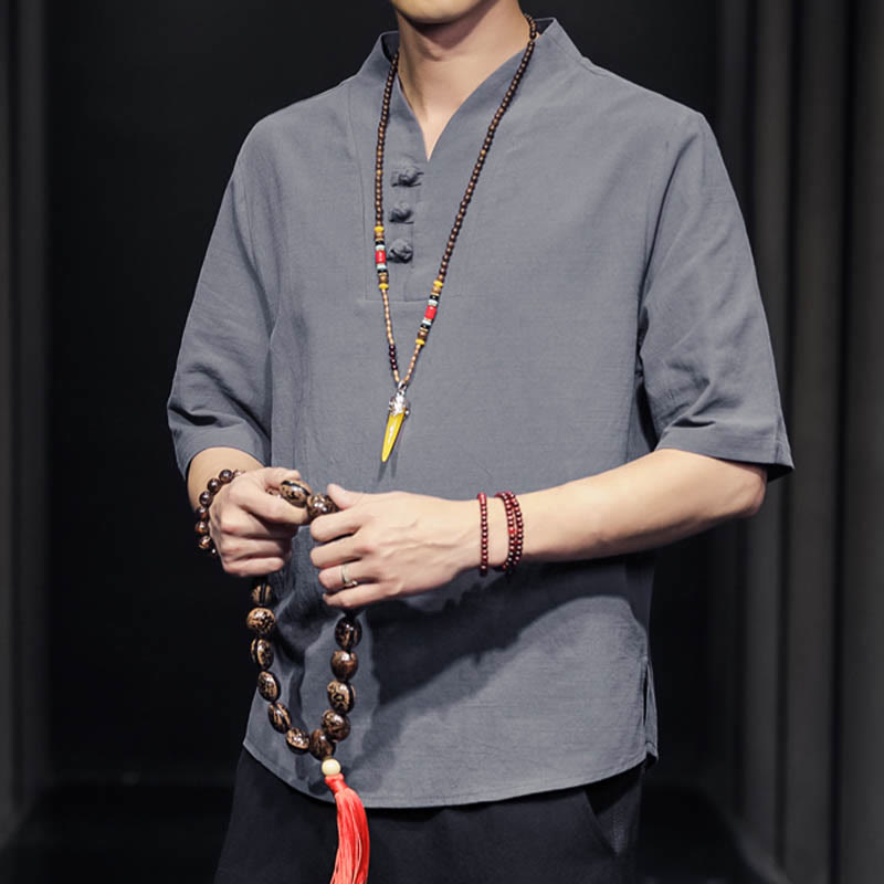 Casual Summer Half Sleeve Shirt Cotton Men Clothing - Image 23