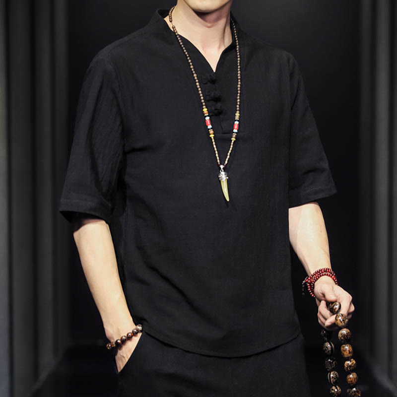 Casual Summer Half Sleeve Shirt Cotton Men Clothing - Image 14