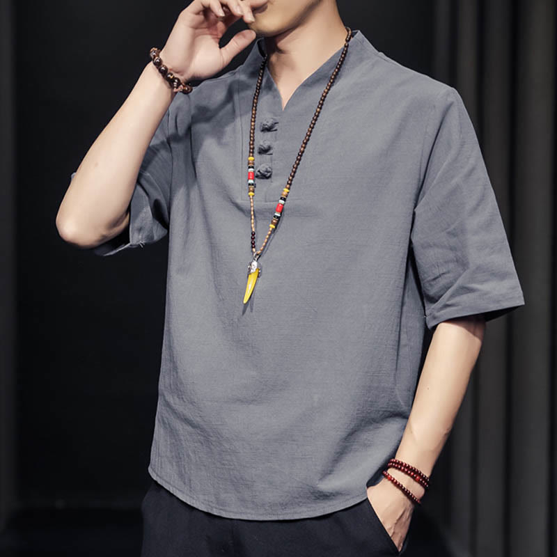 Casual Summer Half Sleeve Shirt Cotton Men Clothing - Image 22