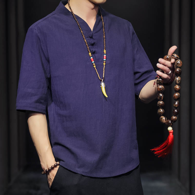 Casual Summer Half Sleeve Shirt Cotton Men Clothing - Image 32