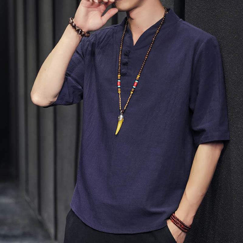 Casual Summer Half Sleeve Shirt Cotton Men Clothing - Image 30