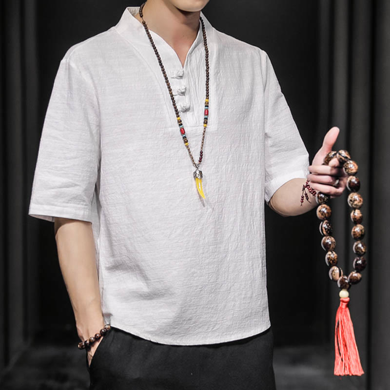 Casual Summer Half Sleeve Shirt Cotton Men Clothing - Image 8