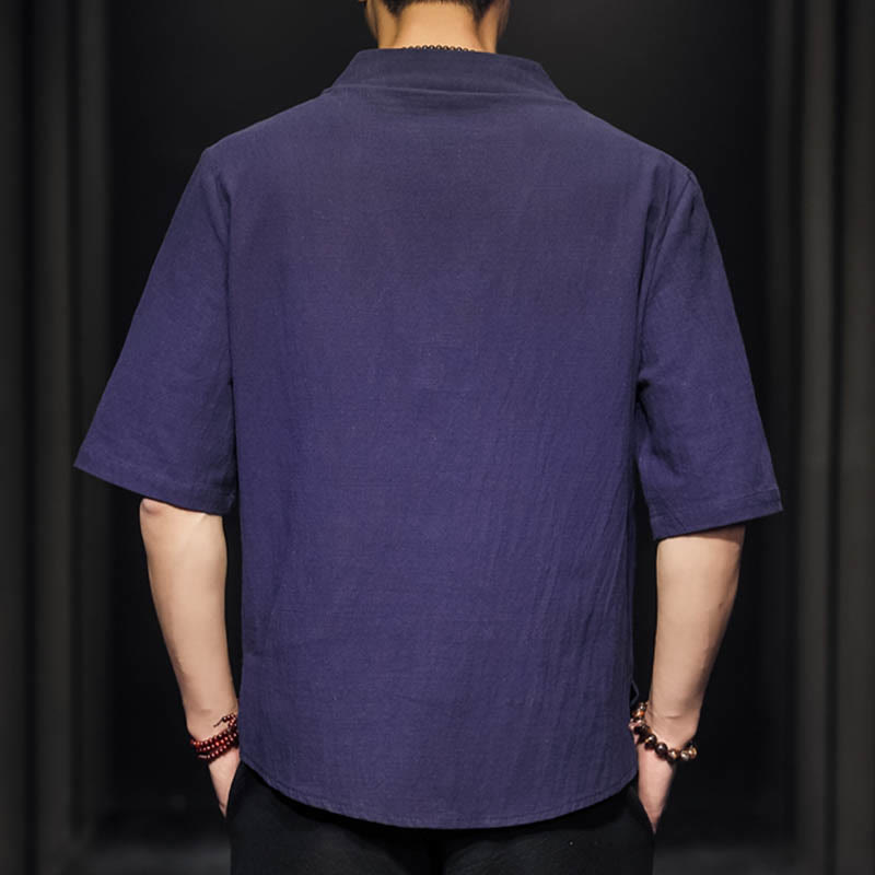 Casual Summer Half Sleeve Shirt Cotton Men Clothing - Image 27