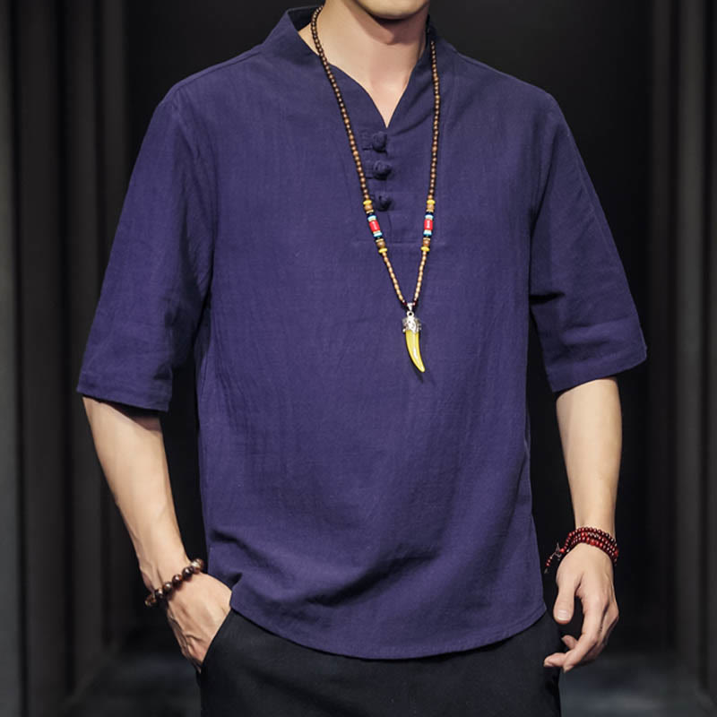 Casual Summer Half Sleeve Shirt Cotton Men Clothing - Image 26