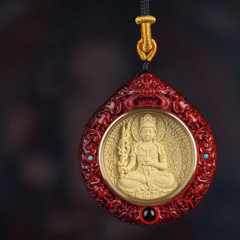 Chinese Zodiac Natal Buddha Small Leaf Red Sandalwood Ebony Longevity Necklace Pendant - Image 17