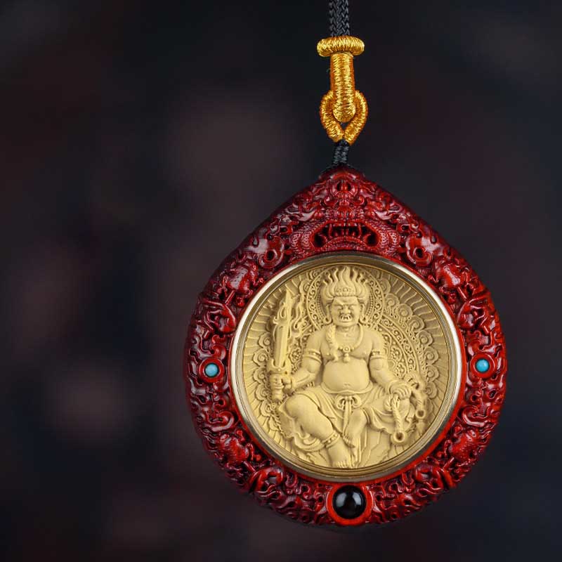 Chinese Zodiac Natal Buddha Small Leaf Red Sandalwood Ebony Longevity Necklace Pendant - Image 11