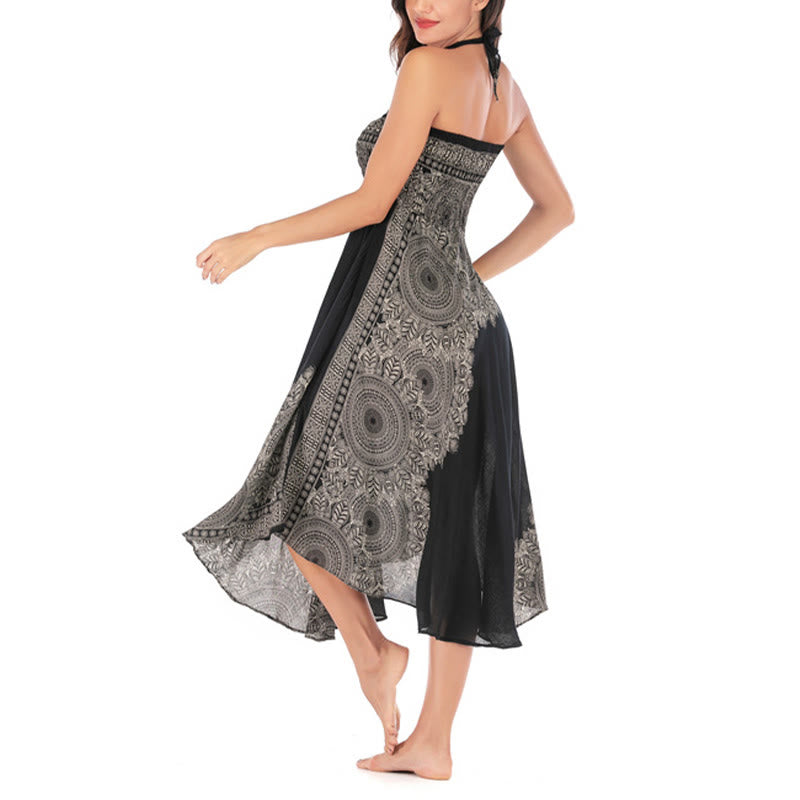 Two Style Wear Boho Mandala Flower Beach Skirt Dress - Image 21