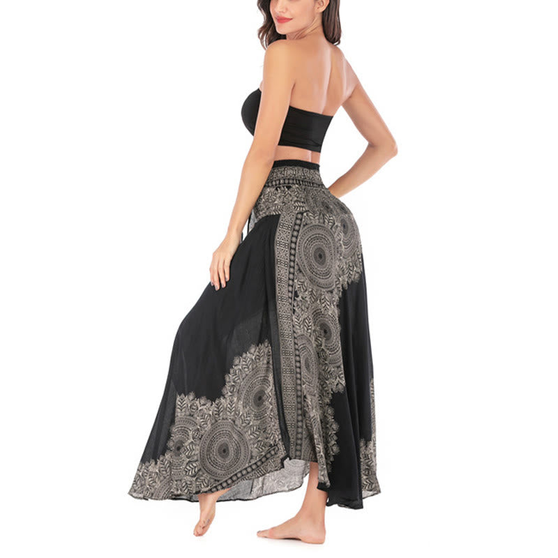 Two Style Wear Boho Mandala Flower Beach Skirt Dress - Image 18