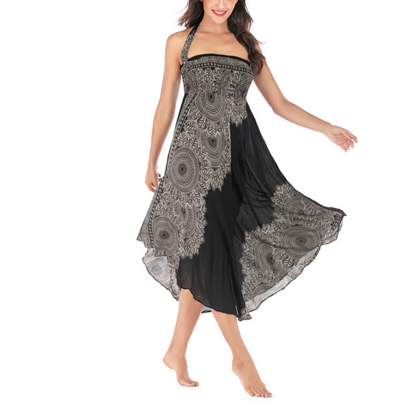 Two Style Wear Boho Mandala Flower Beach Skirt Dress - Image 20