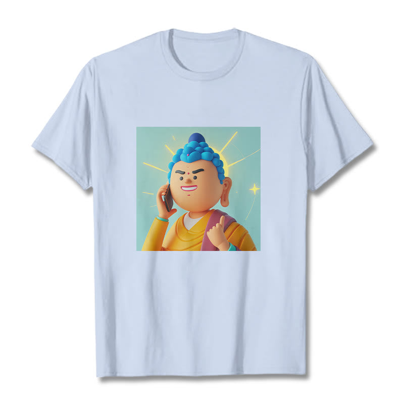 Funny Cartoon Buddha Tee T-shirt
