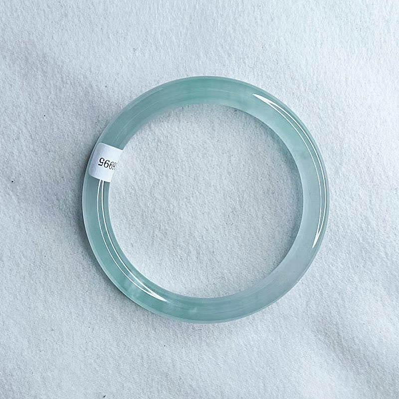 Blue Chalcedony Emotional Balance Energy Bracelet Bangle - Image 4