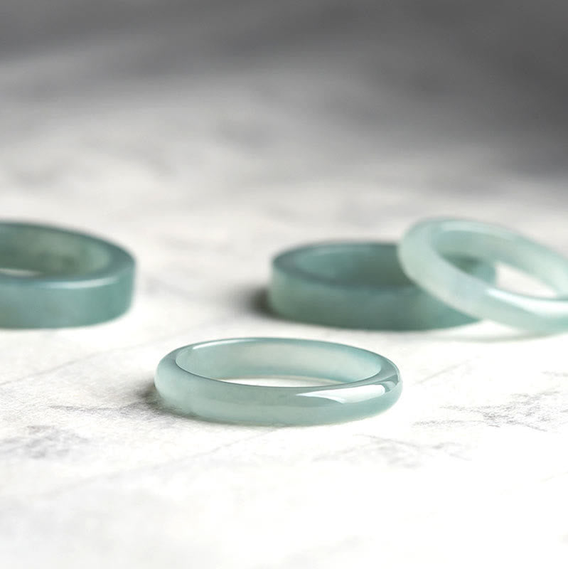 Natural Jade Prosperity Luck Ring - Image 12