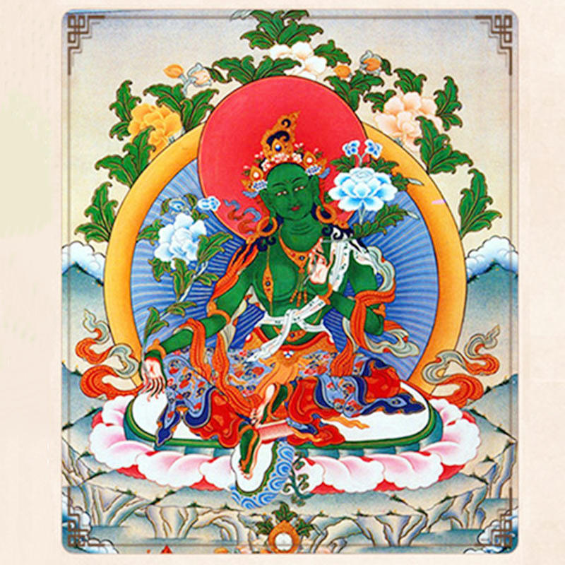 108 Mala Beads Natural Green Agate Bodhisattva Green Tara Manifestation Charm Bracelet - Image 6