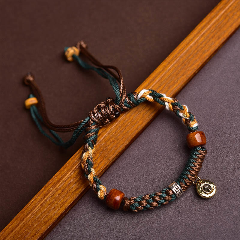 Tibetan Bone Beads Luck Rope Bracelet