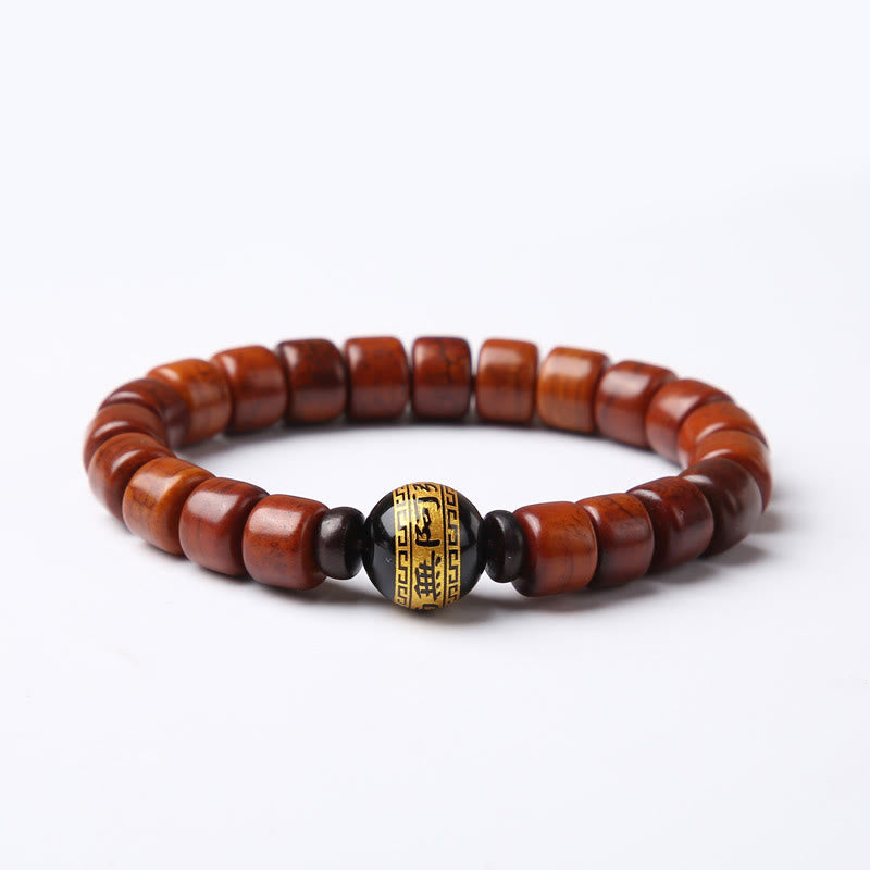Tibetan Bone Beads Three-Eyed Dzi Bead Sheep Horn Red Agate Strength Bracelet - Image 23