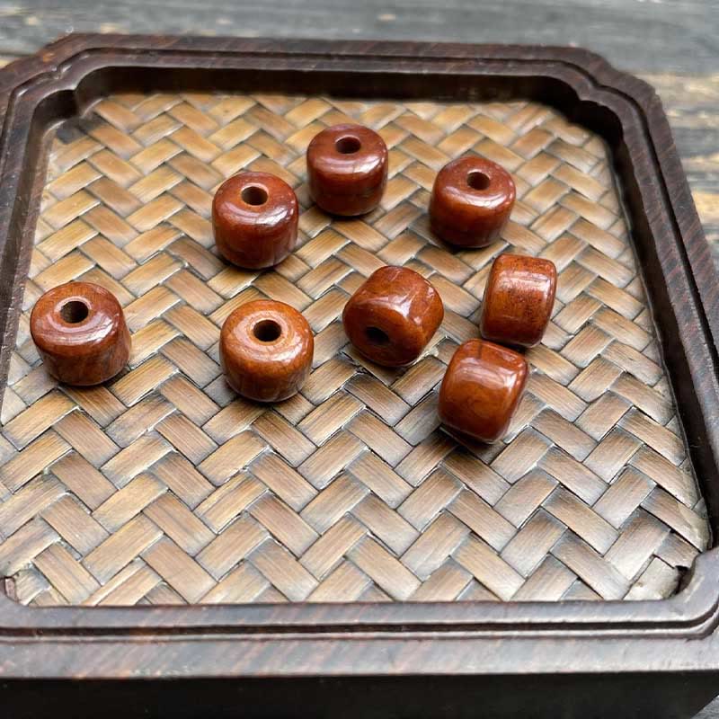 Tibetan Bone Beads Three-Eyed Dzi Bead Sheep Horn Red Agate Strength Bracelet - Image 12