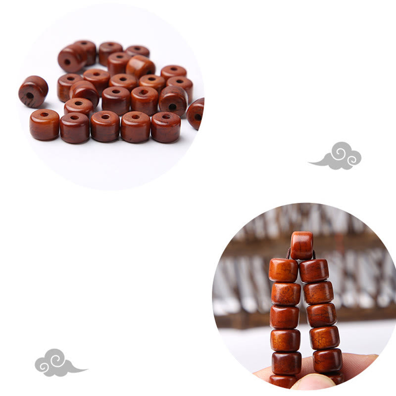 Tibetan Bone Beads Three-Eyed Dzi Bead Sheep Horn Red Agate Strength Bracelet - Image 14