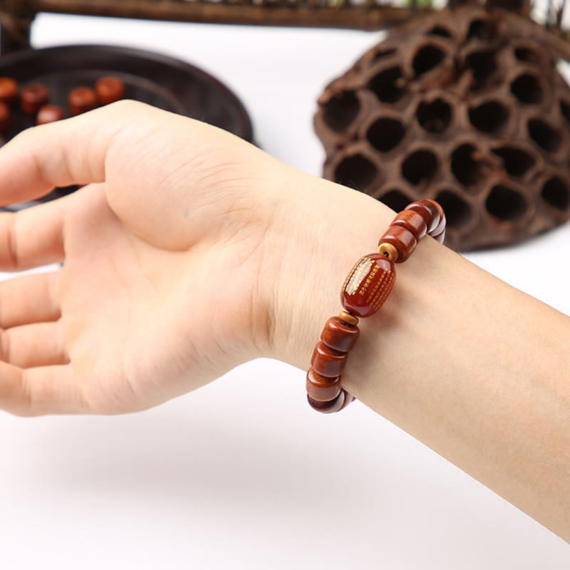 Tibetan Bone Beads Three-Eyed Dzi Bead Sheep Horn Red Agate Strength Bracelet - Image 18