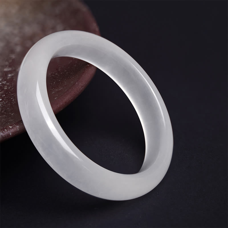 Natural Golden Silk Jade Wealth Luck Bracelet Bangle