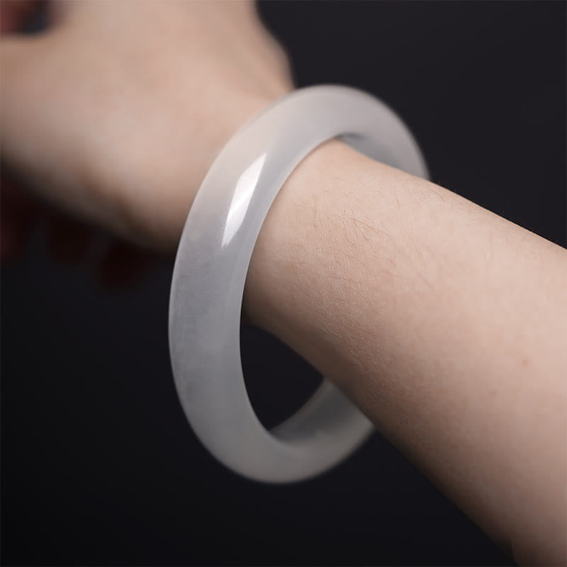 Natural Golden Silk Jade Wealth Luck Bracelet Bangle - Image 5