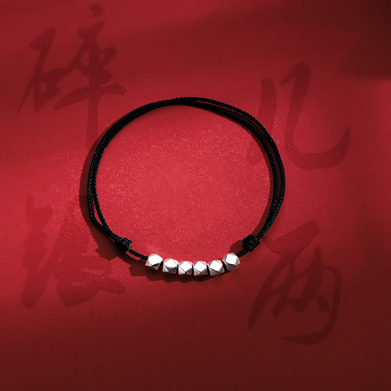 925 Sterling Silver Beads Luck Protection Braid Rope Anklet - Image 13