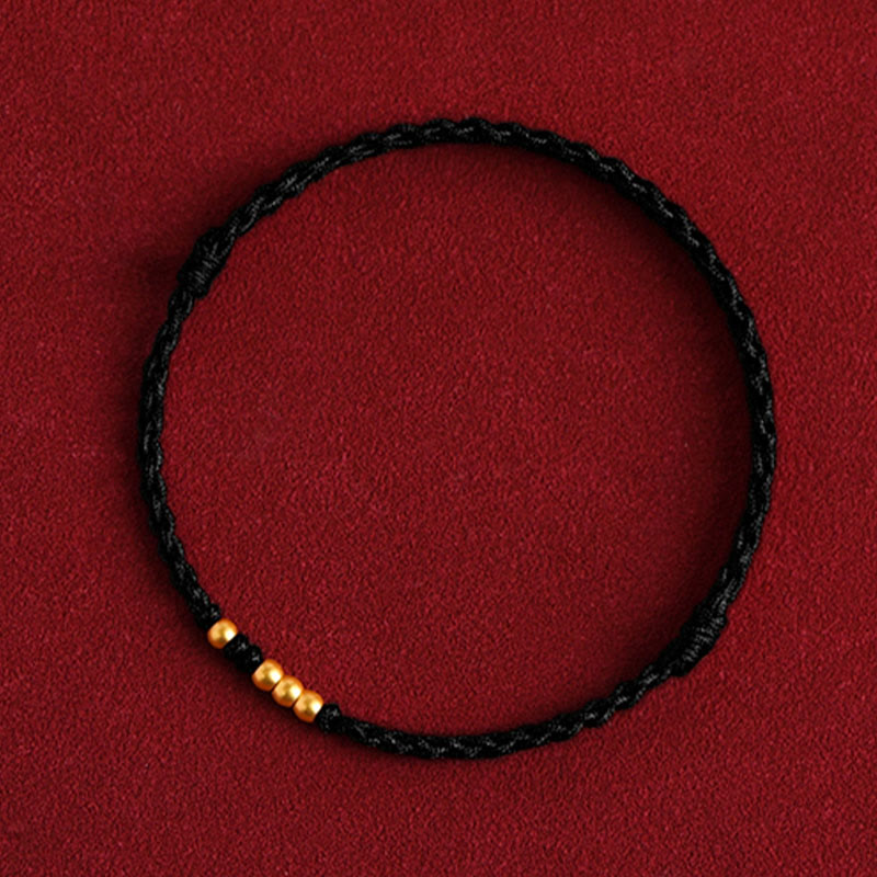 999 Gold Beads Luck Braided Protection Couple Bracelet - Image 16