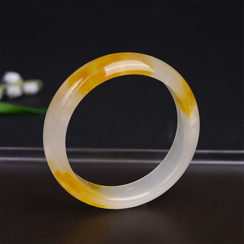 Yellow Chalcedony Harmony Positivity Bracelet Bangle - Image 3