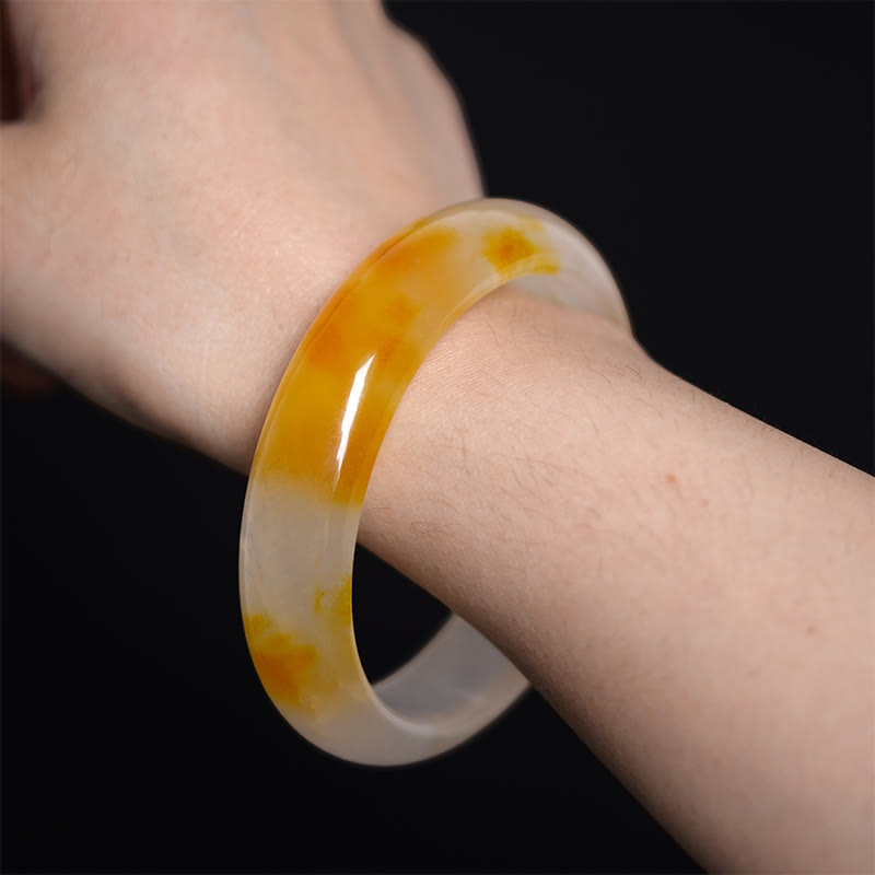 Yellow Chalcedony Harmony Positivity Bracelet Bangle - Image 5