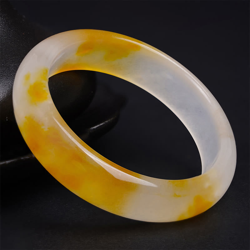 Yellow Chalcedony Harmony Positivity Bracelet Bangle - Image 4
