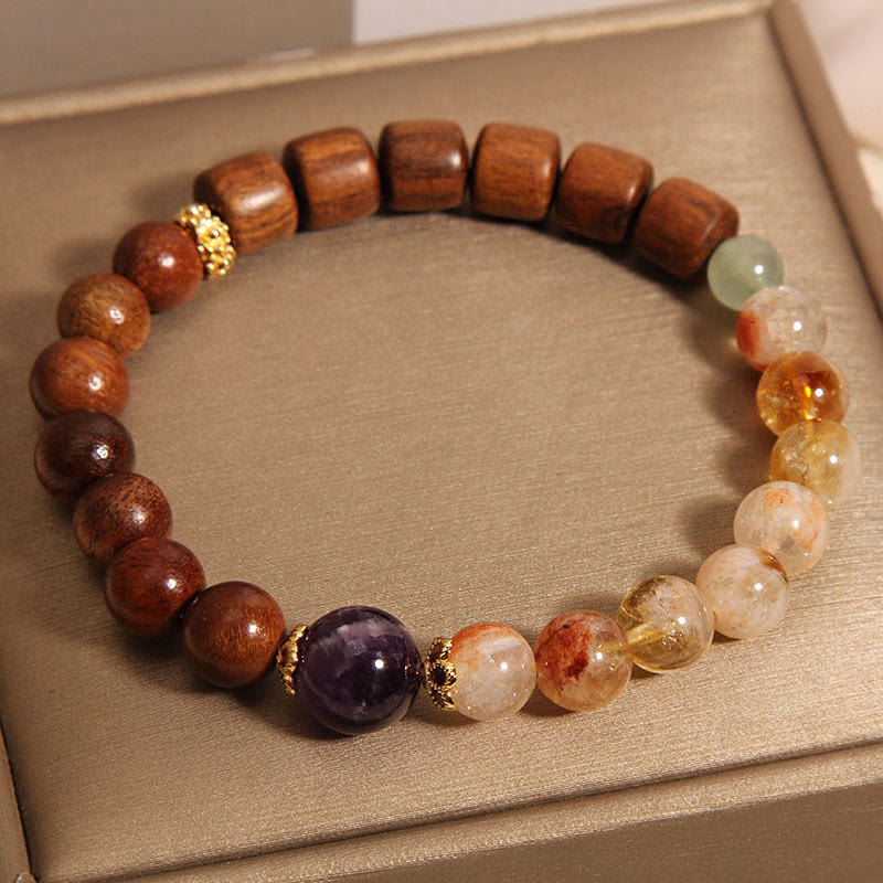Sandalwood Rosewood Citrine Protection Bracelet