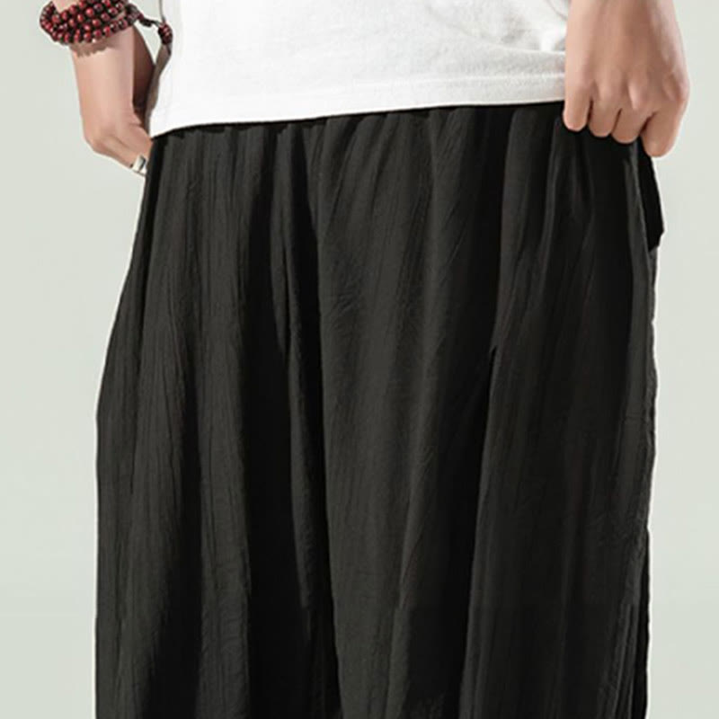 Cotton Men's Drawstring Harem Pants With Pockets - Image 25