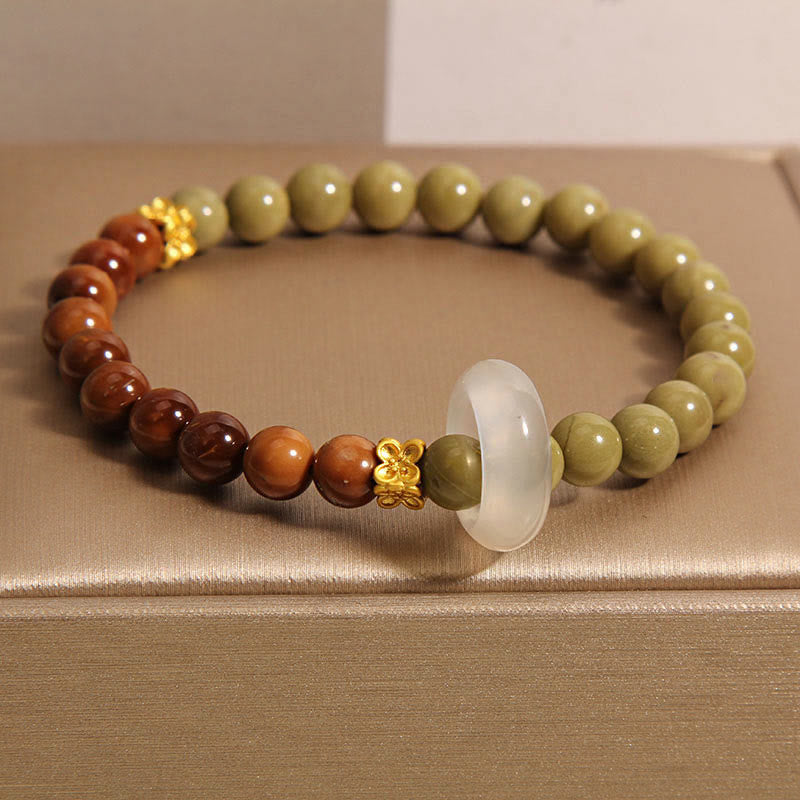 Natural Alashan Agate Kuka Seed Encourage Bracelet